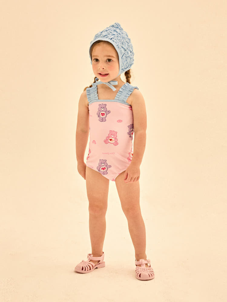 [Care Bear] Lovely Care Bears One-piece swim suit (swimming hat set)