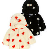 Welsh heart fur jumper Black