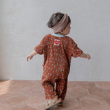 Chocolate Mint Dot Pleats - Short Sleeve Set