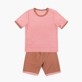 Clay Poly Ribbed Short sleeve Indoor Wear Set 家居服(26SS)