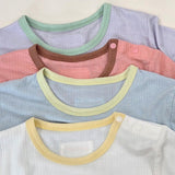 Clay Poly Ribbed Short sleeve Indoor Wear Set 家居服(26SS)