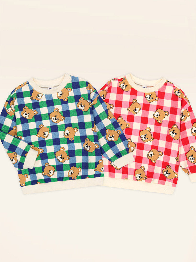 Checked Bear Nappjng Tee