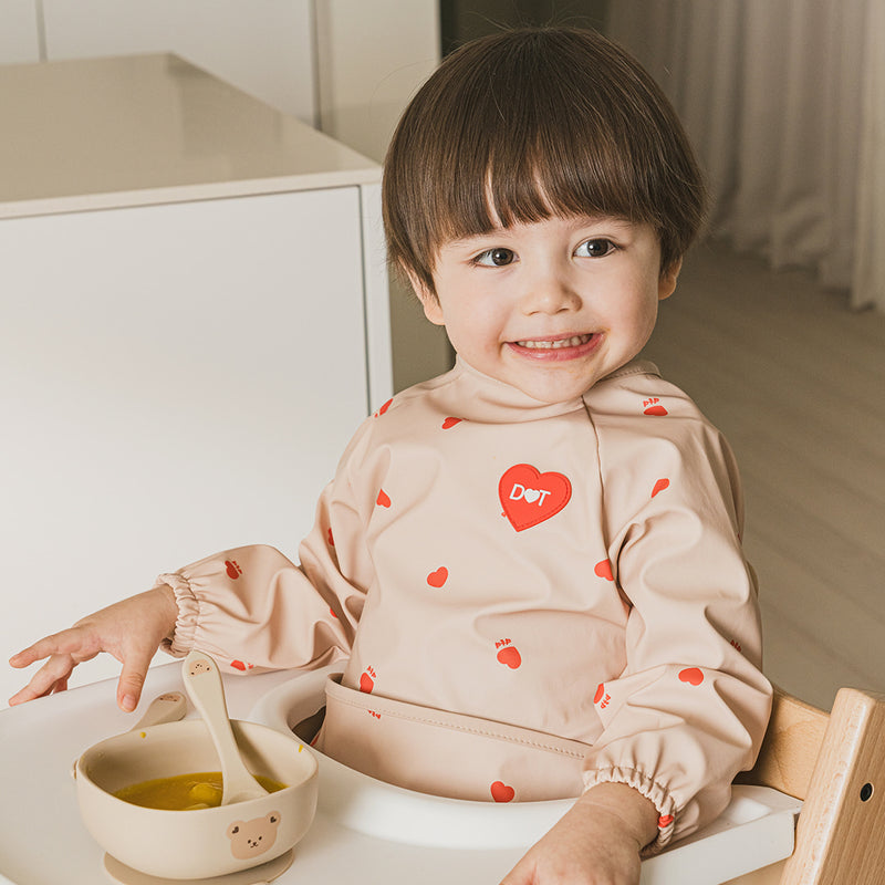 [New] Dottodot Heart Waterproof  Self Gown Bib