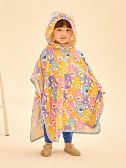 [Care Bear] Colorful Care Bears Hooded Beach Towel