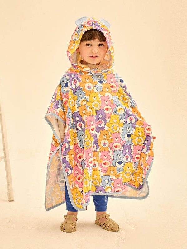 [Care Bear] Colorful Care Bears Hooded Beach Towel