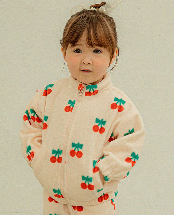 [Pimpollo] Cherry up business upper and lower clothes -Ivory