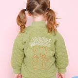 Ribbon Tie Bear Quilted Jumper