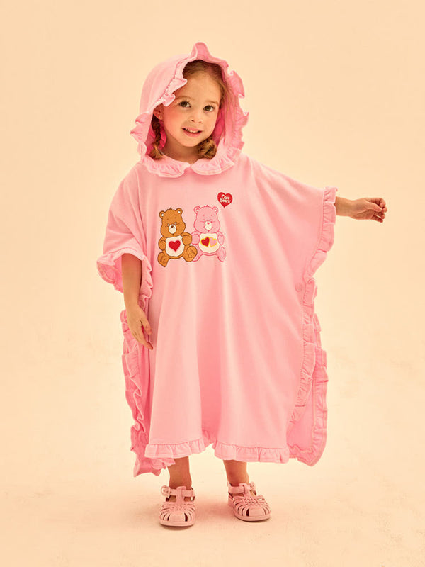 [Care Bear] Lovely Care Bears Frill Hood Beach Towel