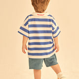 [Care Bear] Tender Heart Bear Stripe Collar T-Shirt