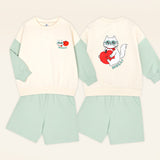 Cat apple top & bottom set