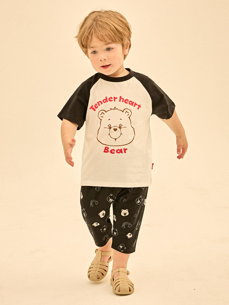 [Care Bear] Line Tender Heart Bear Color Raglan T-Shirt