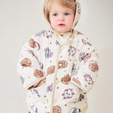 [Disney] Cat & Dog Cute Muffler Set Up Quilting Jumper