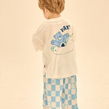 [Care Bear] Ice Checkerboard Wide Pants