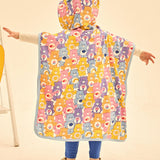 [Care Bear] Colorful Care Bears Hooded Beach Towel