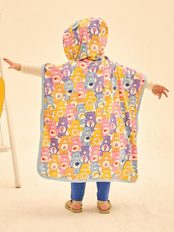 [Care Bear] Colorful Care Bears Hooded Beach Towel
