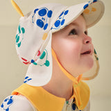 Colorful panda zip up rash guard swimsuit (flap cap set)