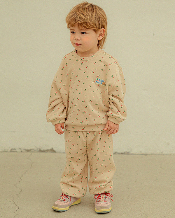 [Pimpollo] Petit cherry top and bottom Set