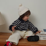 Fleece button-up collar man-to-man