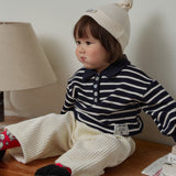 Fleece button-up collar man-to-man