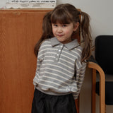 Fleece button-up collar man-to-man