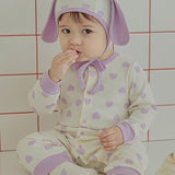 [Pre-order] Heart Bongbong bodysuit_Blueberry