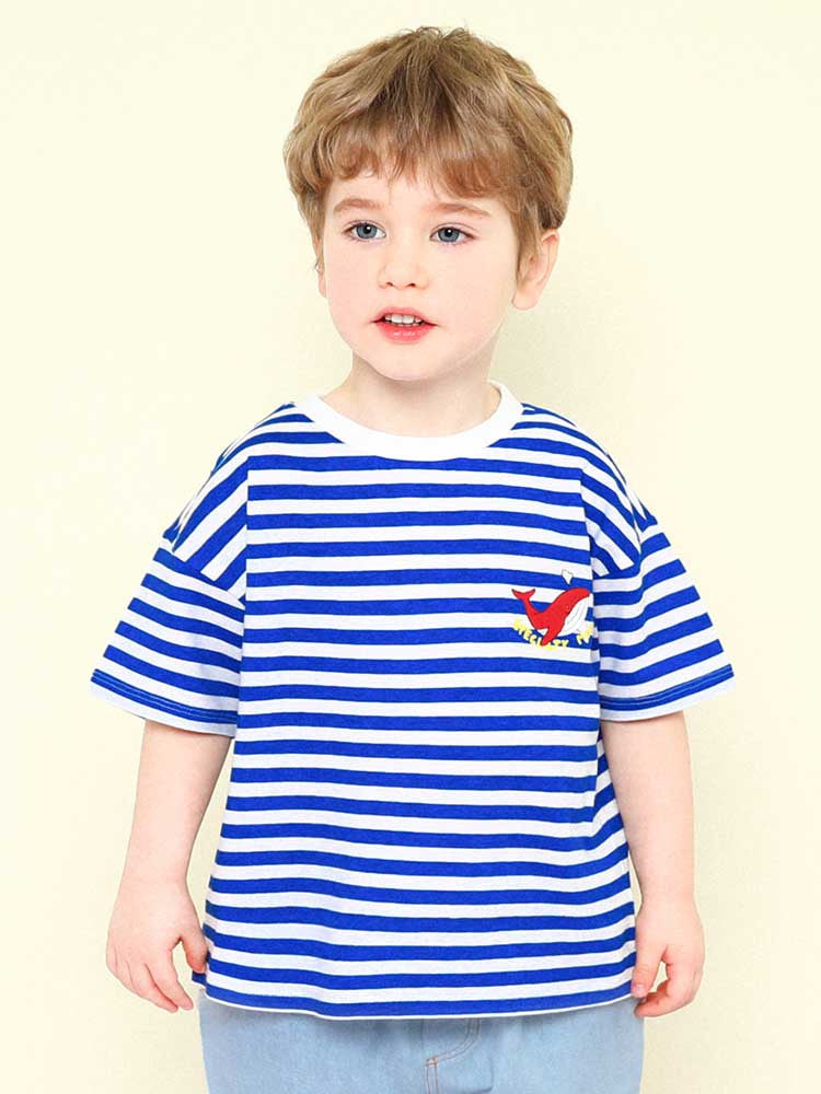 MOLLIMELLI Whale stripe T-shirt