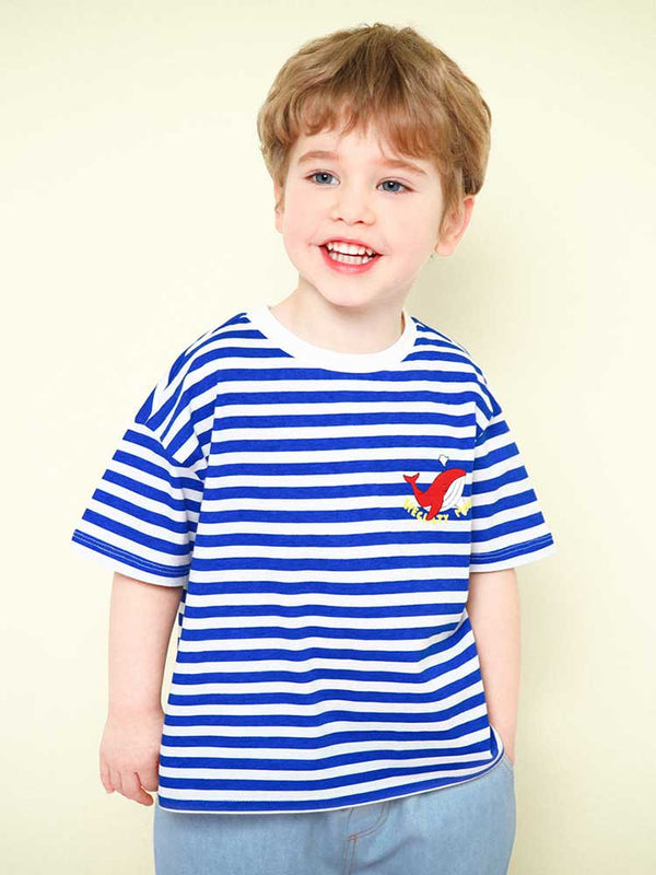 MOLLIMELLI Whale stripe T-shirt