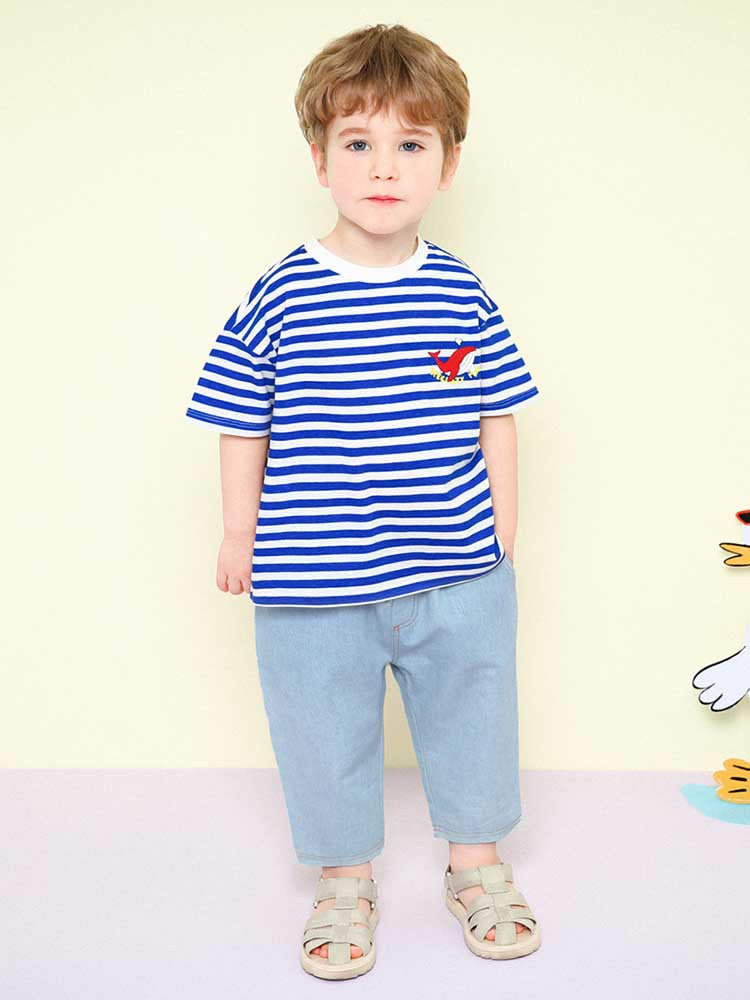 MOLLIMELLI Whale stripe T-shirt