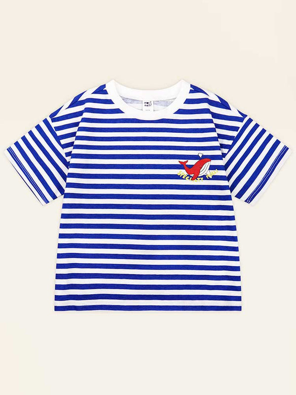 MOLLIMELLI Whale stripe T-shirt