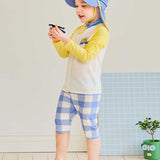 Lazy summer zip-up Rashguard top and bottom (flap cap set)