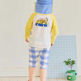 Lazy summer zip-up Rashguard top and bottom (flap cap set)