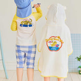 Lazy summer zip-up Rashguard top and bottom (flap cap set)