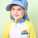 Lazy summer zip-up Rashguard top and bottom (flap cap set)