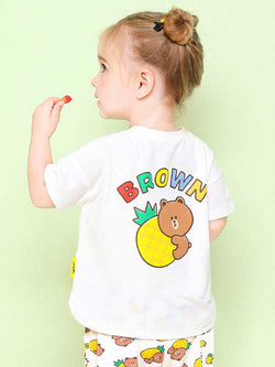 Line Friends Pineapple Brown Loose Fit T-shirt