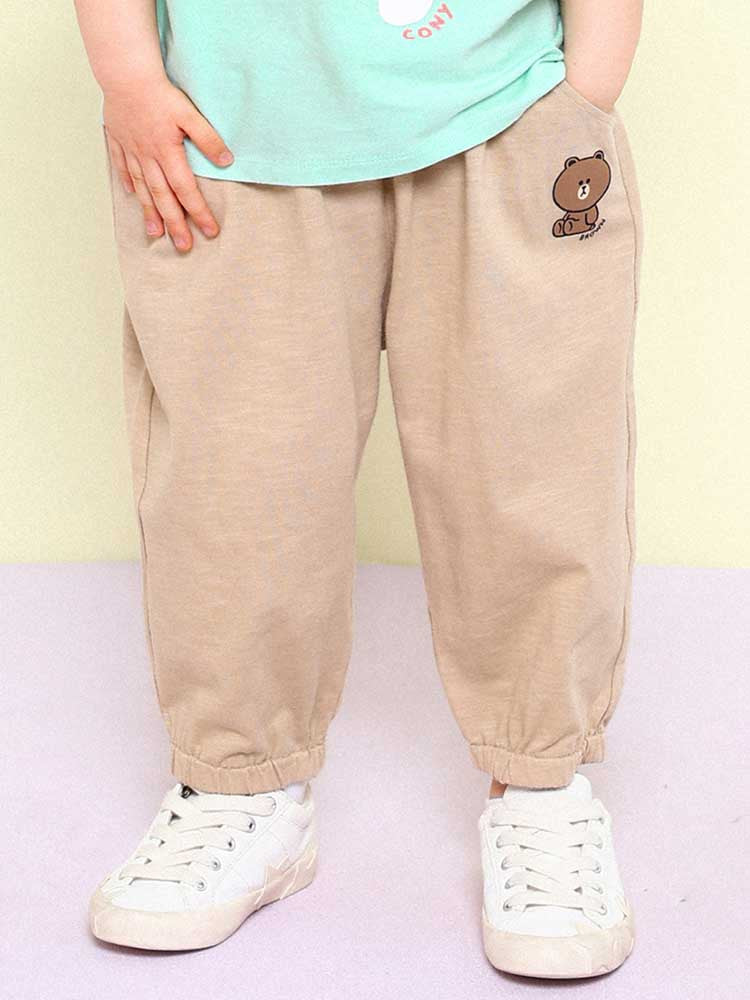 Line Friends Drawing Slub Baggy Pants