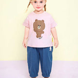 Line Friends Drawing Slub Baggy Pants