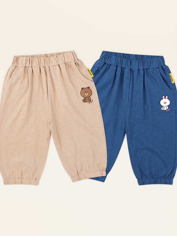 Line Friends Drawing Slub Baggy Pants