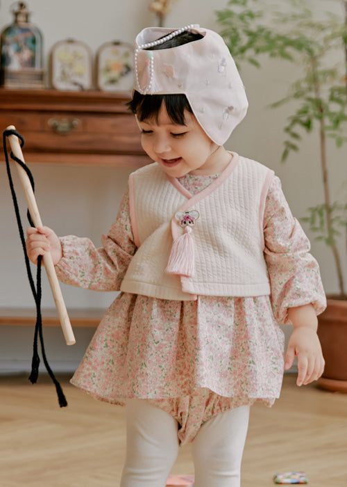 Flower Garden Hanbok Romper_Pink