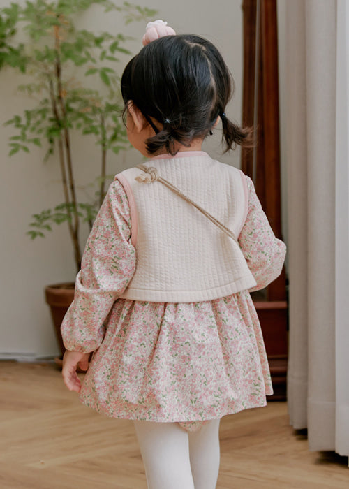 Flower Garden Hanbok Romper_Pink