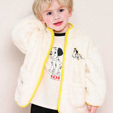 [Disney] 101 Dalmatians soft boa zip-up jumper