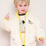 [Disney] 101 Dalmatians soft boa zip-up jumper