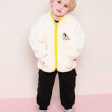 [Disney] 101 Dalmatians soft boa zip-up jumper