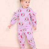 MOLLIMELLI Heart Rabbit Girls Tops and Bottoms