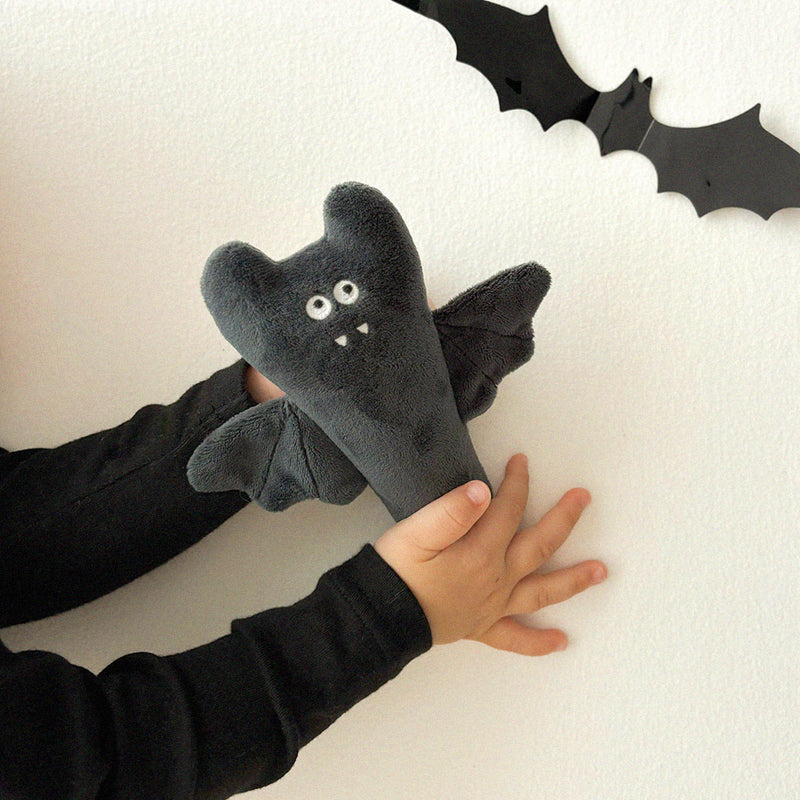 KC Cute Bat / Pumpkin Rattle Plush – Halloween Baby Toy & Gift