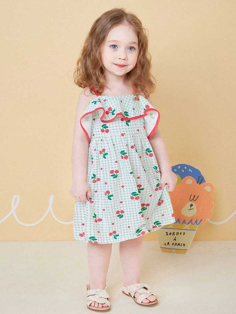 MOLLIMELLI New Lovely Cherry Sleeveless Dress