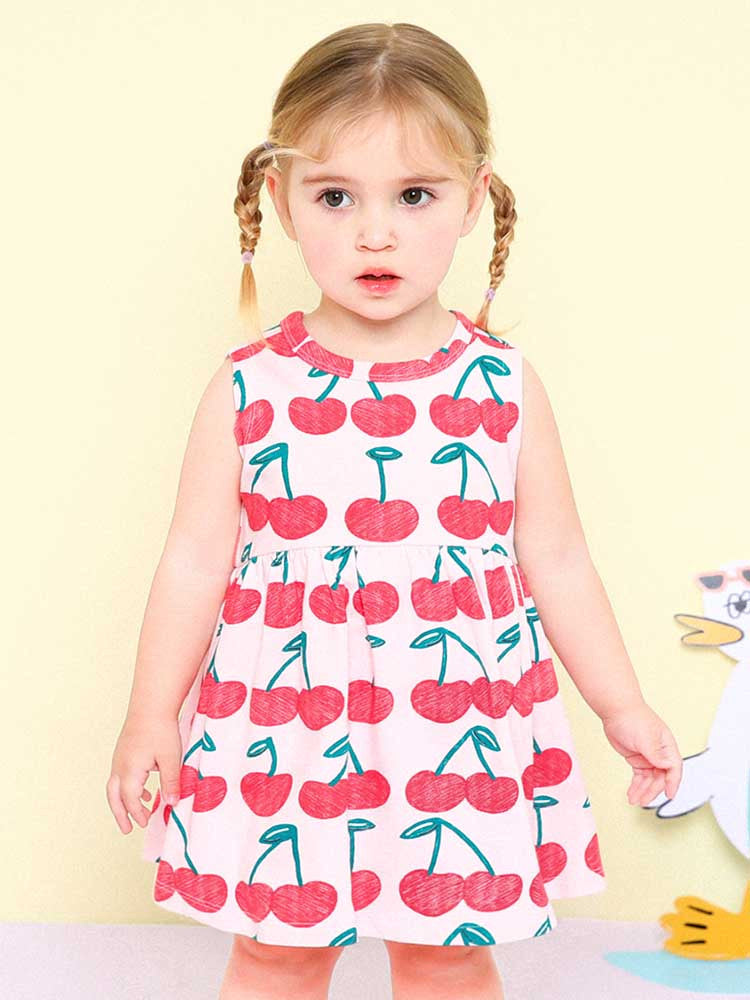 MOLLIMELLI New sweet fruit sleeveless dress