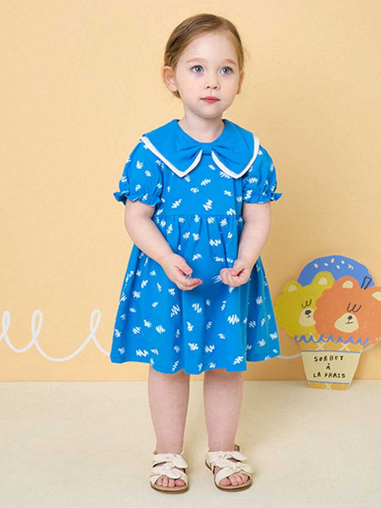 MOLLIMELLI Ribbon square collar dress