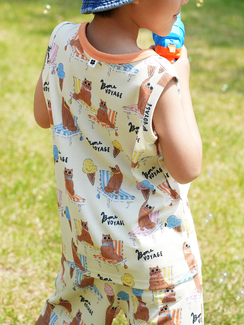 COOL MESH Ice cream Cat Vest Set