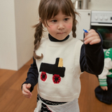 Melon Layered Knit Vest