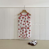 Milk Blam Strawberry Pleated Set-up Kids 26